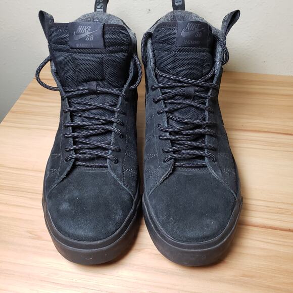 Nike Men's 9.5 SB Zoom Blazer Mid Premium Black Anthracite Sneaker DC8903-002 - Picture 3 of 9